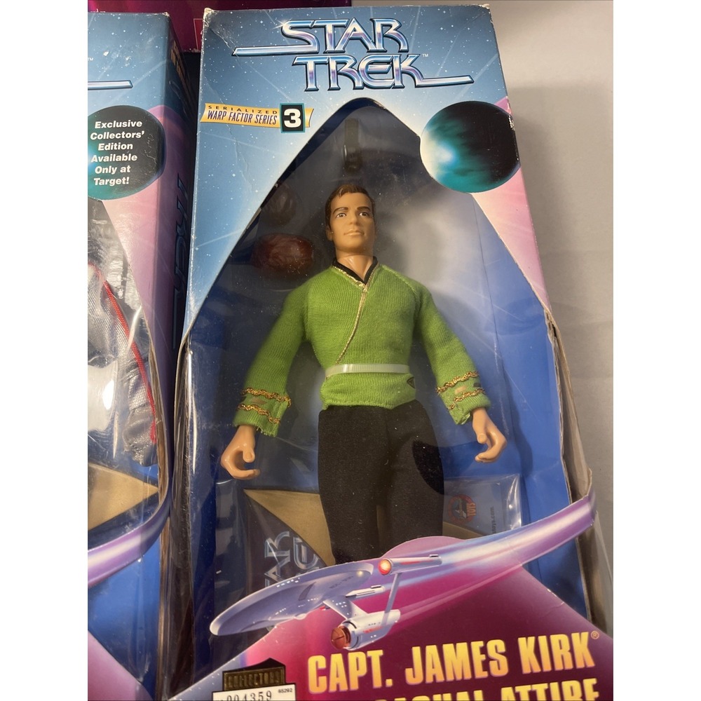 Lot of 3 Star Trek Captain Kirk 9" Action Figure New Playmates - Picture 4 of 11